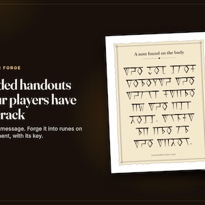 Cipher Forge: Coded Handouts for Fantasy Tabletop RPGs, Rune Ciphers (Digital Download)