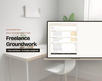 Freelance Business Spreadsheet | Day Rate Calculator, Client CRM, Invoice Tracker, Tax Set-Aside | Excel Google Sheets + Playbook PDF