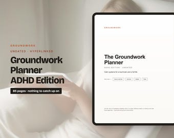 ADHD Planner Undated | Digital Planner for GoodNotes iPad Notability | Executive Function, Triage Board, Energy Forecast | Hyperlinked PDF