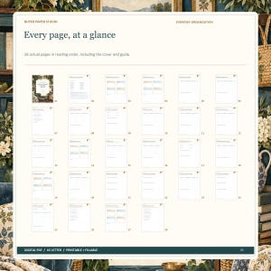 All 28 actual blank PDF pages of Home Inventory & Records Binder, shown in reading order including its illustrated cover and guide.