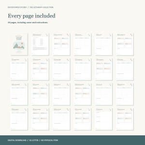 Road Trip Planner, 24-Page Fillable PDF, The Scenic Route, Printable Travel Organizer image 5