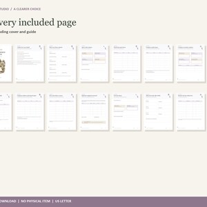 Peut inclure: Un ensemble de cahiers d'exercices num&eacute;riques comprenant 16 pages, dont une couverture et un guide, intitul&eacute; Home Comparison Workbook. Les pages sont dispos&eacute;es en grille, affichant divers mod&egrave;les avec des en-t&ecirc;tes, des lignes et des tableaux.