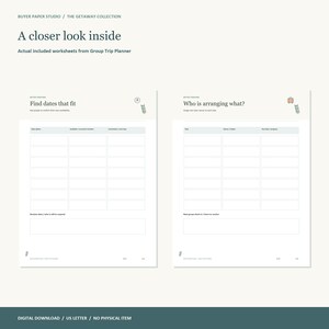 Group Trip Planner, 24-Page Fillable PDF, Better Together, Printable Travel Organizer image 2