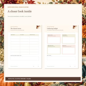 Thanksgiving and Friendsgiving Planner, 26-Page Fillable Printable PDF image 2