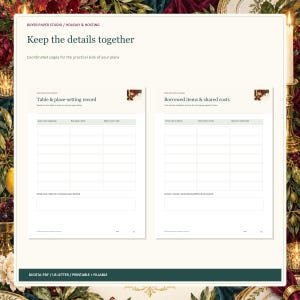 Dinner Party and Potluck Planner, 24-Page Fillable Printable PDF image 3