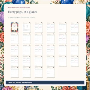 Birthday Party Planner, 28-Page Fillable Printable PDF with Colorful Illustrated Cover image 5