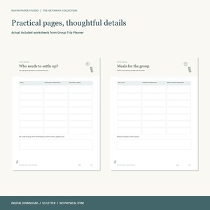 Group Trip Planner, 24-Page Fillable PDF, Better Together, Printable Travel Organizer image 3