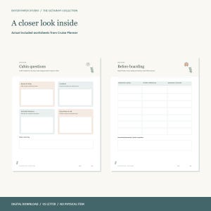 Cruise Planner, 24-Page Fillable PDF, Days at Sea, Printable Travel Organizer image 2