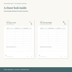 Road Trip Planner, 24-Page Fillable PDF, The Scenic Route, Printable Travel Organizer image 2