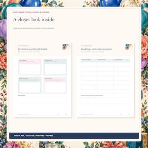 Birthday Party Planner, 28-Page Fillable Printable PDF with Colorful Illustrated Cover image 2