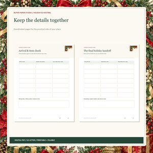 Christmas Gift and Holiday Planner, 32-Page Fillable Printable PDF image 3