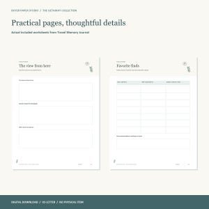 Travel Memory Journal, 24-Page Fillable PDF, Places We Keep (Digital Download) image 3