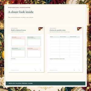 Dinner Party and Potluck Planner, 24-Page Fillable Printable PDF image 2