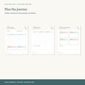 Pacchetto di agende di viaggio Getaway Collection, 5 libri PDF compilabili (download digitale) immagine 2