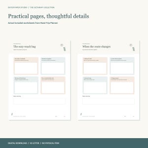 Road Trip Planner, 24-Page Fillable PDF, The Scenic Route, Printable Travel Organizer image 3
