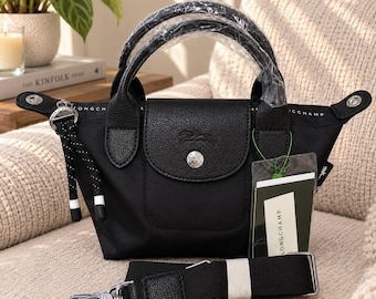 Bolso mini Longchamp Le Pliage Energy / Bolso bandolera de nailon negro