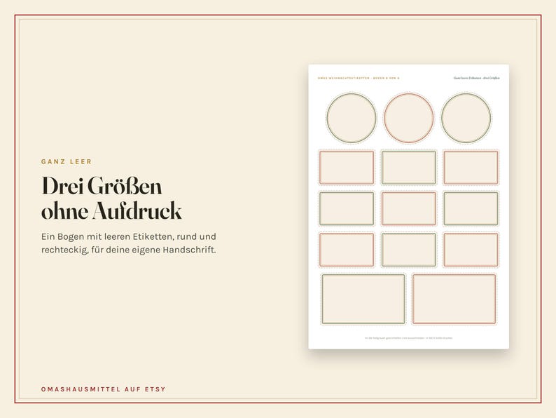 May include: A sheet of blank adhesive labels featuring three circular labels at the top, followed by nine medium rectangular labels and two large rectangular labels at the bottom. The labels have thin, colored borders and are arranged on a white background.