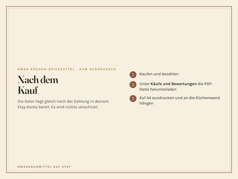 Küchen Spickzettel zum Ausdrucken, Umrechnungstabelle, Garzeiten, Saisonkalender, Mengen pro Person, Haltbarkeit, PDF A4 Bild 11