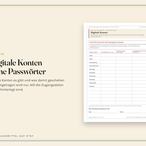 Notfallordner zum Ausdrucken, Notfallmappe für die Familie, Vorsorgeordner Vorlage, Wo liegt was, Notfallkarte, PDF A4 image 8