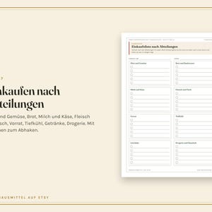 Essensplaner zum Ausdrucken, Wochenplan Essen, Einkaufsliste, Monatsplan, Vorratsliste, Menüplan Familie, Resteküche, PDF A4 Bild 7