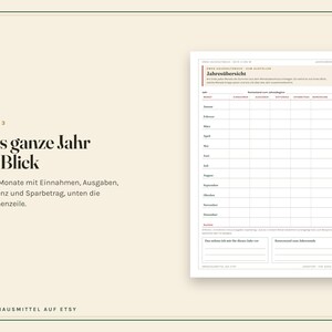 Haushaltsbuch zum Ausdrucken, undatiert, Budgetplaner PDF A4 und Excel Tabelle, Ausgaben, Fixkosten, Sparziele, Umschlagmethode Bild 8