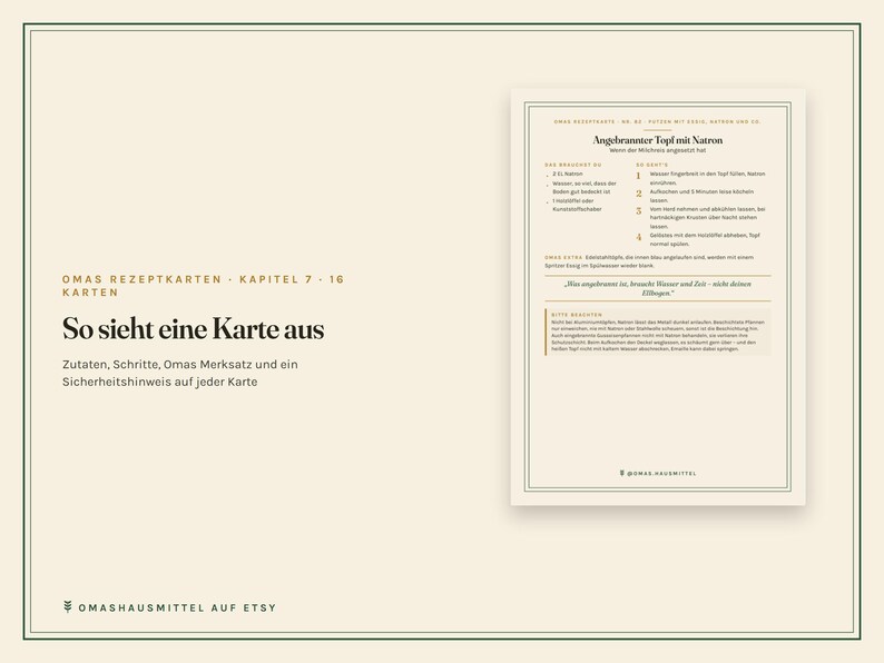 16 fertige Putzrezepte zum Ausdrucken, Essig und Natron, Putzmittel selber machen, Karten A5, PDF deutsch image 3