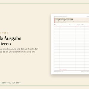 Haushaltsbuch zum Ausdrucken, undatiert, Budgetplaner PDF A4 und Excel Tabelle, Ausgaben, Fixkosten, Sparziele, Umschlagmethode Bild 5