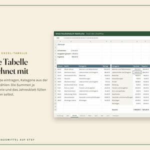 Haushaltsbuch zum Ausdrucken, undatiert, Budgetplaner PDF A4 und Excel Tabelle, Ausgaben, Fixkosten, Sparziele, Umschlagmethode Bild 9