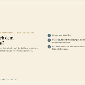 Notfallordner zum Ausdrucken, Notfallmappe für die Familie, Vorsorgeordner Vorlage, Wo liegt was, Notfallkarte, PDF A4 image 11