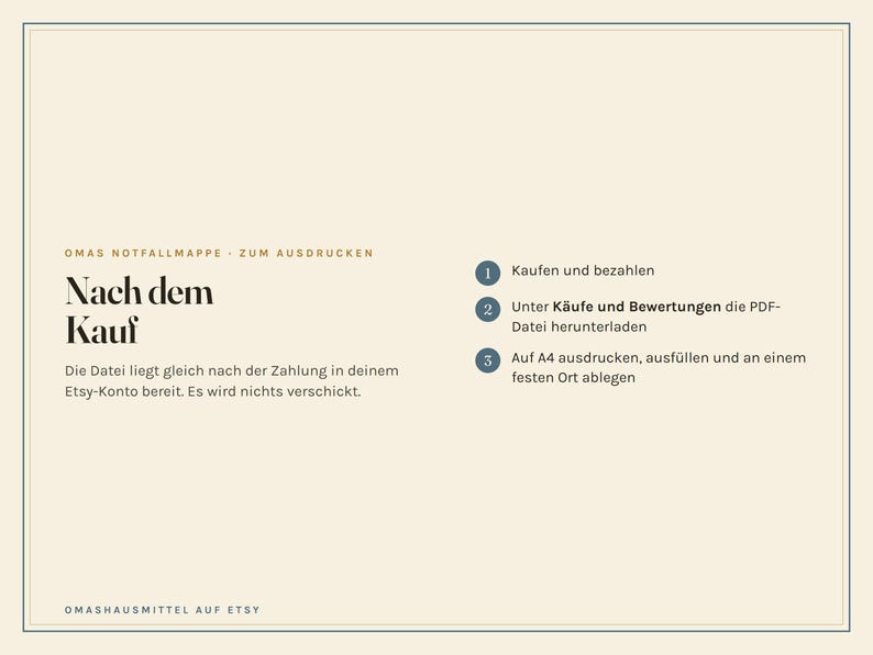 Notfallordner zum Ausdrucken, Notfallmappe für die Familie, Vorsorgeordner Vorlage, Wo liegt was, Notfallkarte, PDF A4 image 11