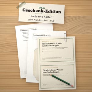 Rezeptkarten Set zum Ausdrucken, 124 Hausmittel Karten und Handbuch PDF, Geschenk-Edition mit leeren Karten, deutsch Bild 1