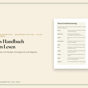 Rezeptkarten Set zum Ausdrucken, 124 Hausmittel Karten und Handbuch PDF, Geschenk-Edition mit leeren Karten, deutsch Bild 5