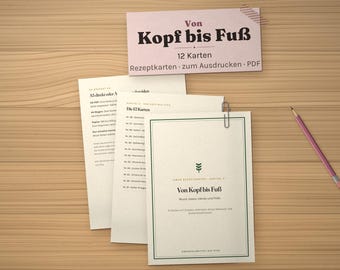 Naturkosmetik zum Ausdrucken, 12 fertige Rezepte für Haare, Hände und Füße, Karten PDF