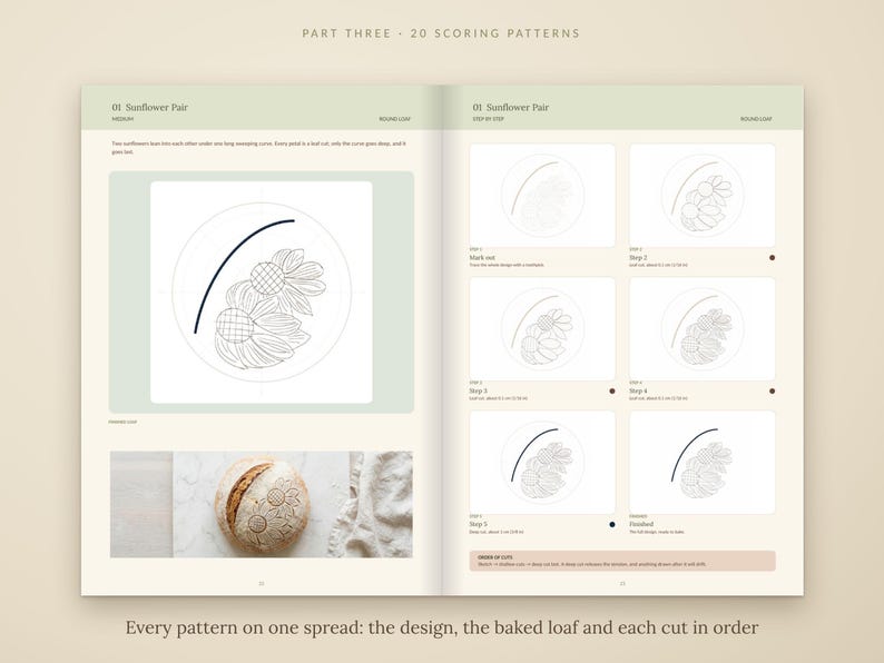 Personalized Bread Book With Name, Cream Striped Sourdough Recipe Book ...