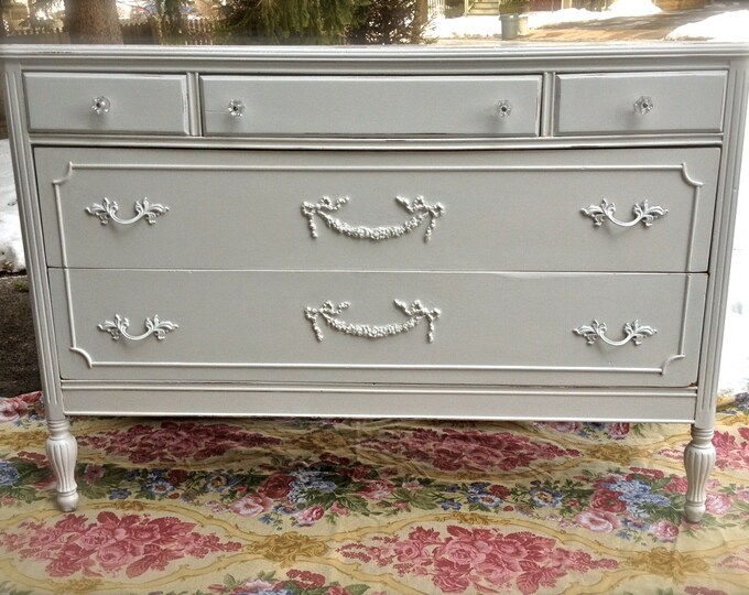 Vintage Shabby Chic Dresser Etsy