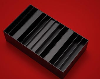 Painel difusor acústico 1D | Foco em 1200 Hz, faixa de 600–6880 Hz (construção em 2 partes)