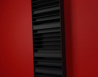 Painel difusor acústico 1D | Foco em 1434 Hz, faixa de 553–6880 Hz (construção em 3 partes)