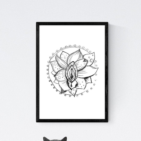 Vulva Flower Print Etsy vulva-flower-print-etsy