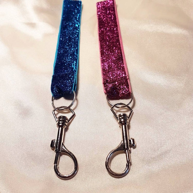 Glitter Mini Lanyard Key Chain & full size Lanyard Key Fob Etsy