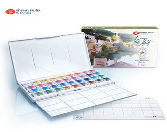 36 Watercolor Themed Paint Set WHITE NIGHTS® IWS Professional 2.5 ml Full Pan Saint Petersburg