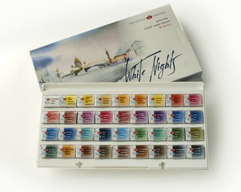 watercolor paint set professional st petersburg white nights etsy
