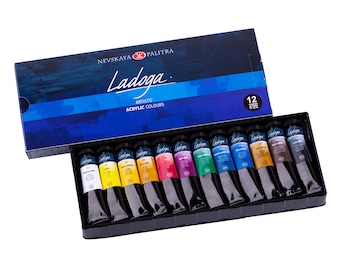 Acrylic Paint St. Petersburg Ladoga® Set Professional Extra Fine 12x18ml St.Petersburg