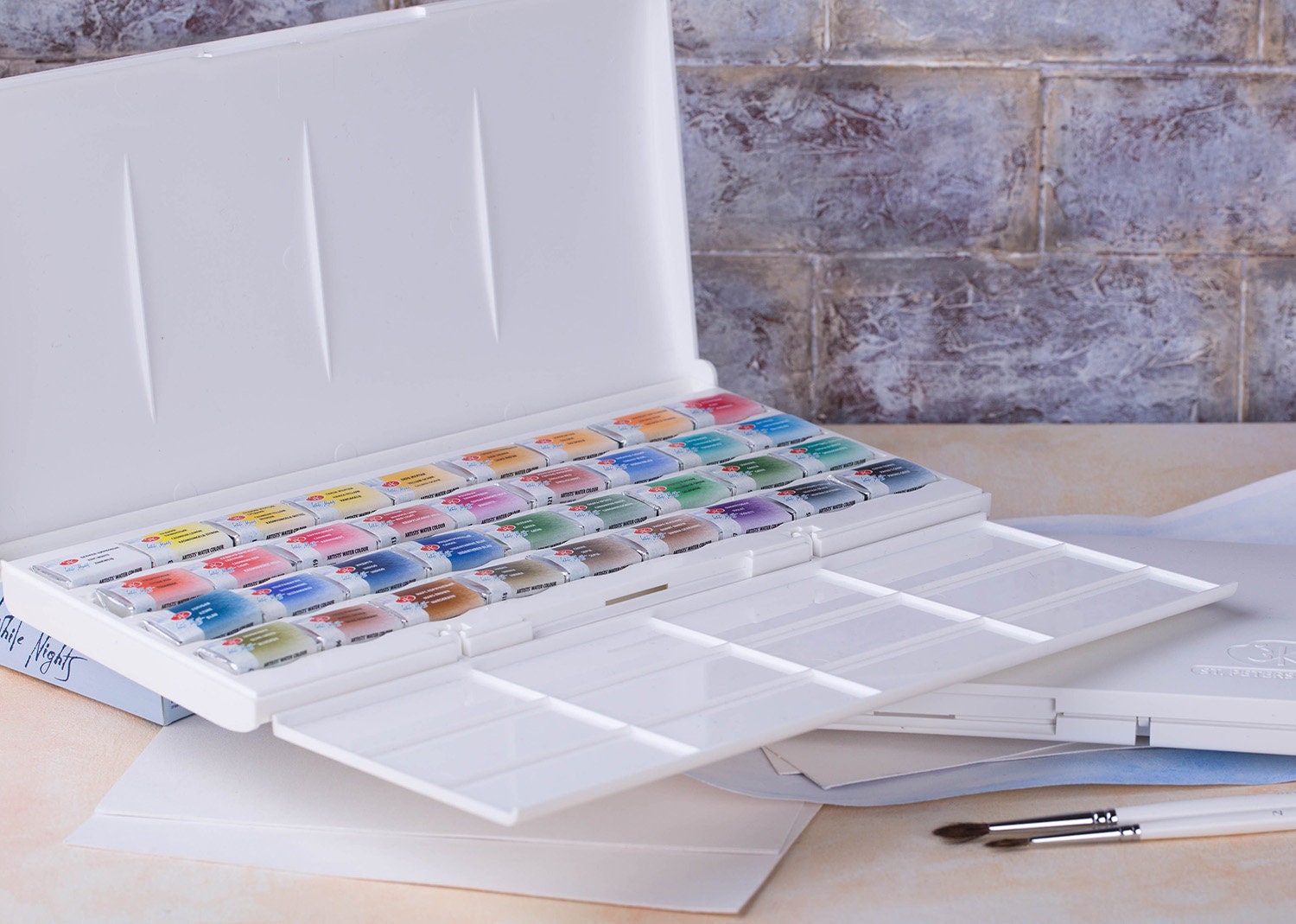 36 Watercolor Themed Paint Set WHITE NIGHTS® IWS Professional 2.5