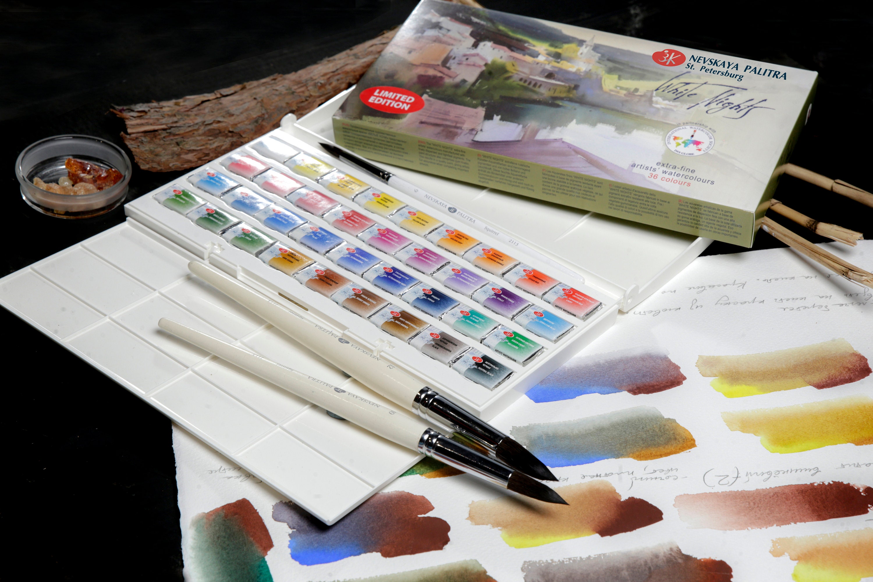 36 Watercolor Themed Paint Set WHITE NIGHTS® IWS Professional 2.5