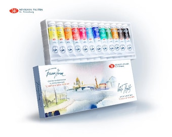 White Nights® Watercolor St.Petersburg Extra Fine Set Tube 12 x 10ml Professional Artist St.Petersburg