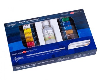 Acrylic Paint St. Petersburg Ladoga® GIFT Set Professional Extra Fine 12x18m St.Petersburg