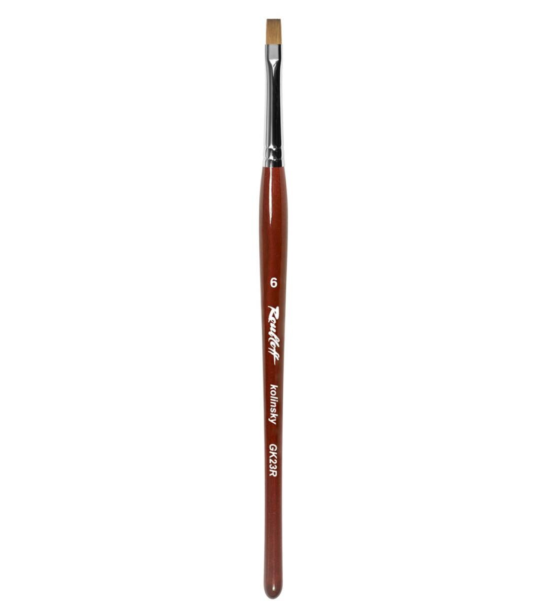 Flat Brush #4, Flat Brush #6, Kolinsky Sable Brush, Professional