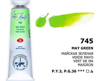 Saint Petersburg White Nights® Watercolor GREEN TONES 10ml Tubes Professional Extra Fine Artist St.Petersburg