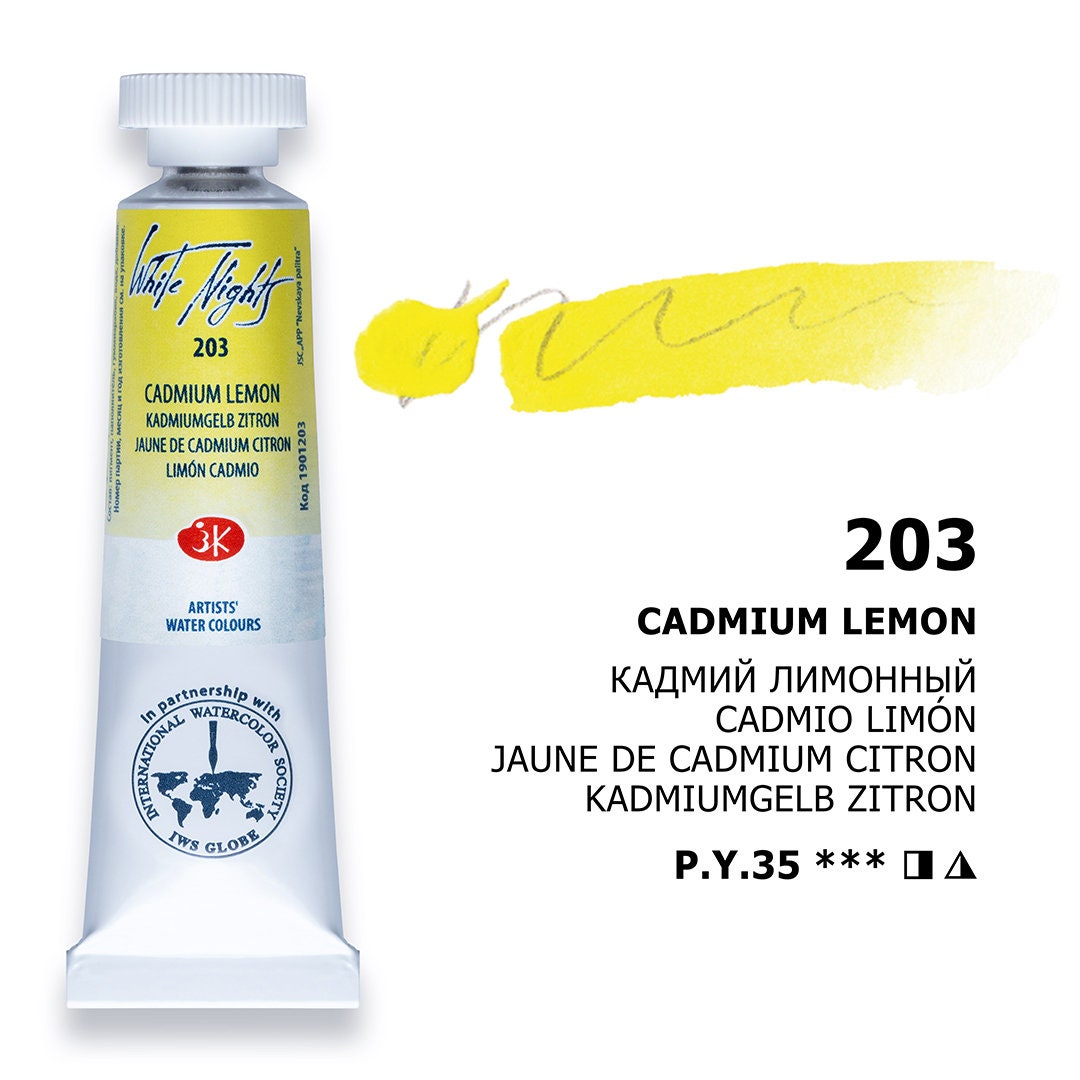 Saint Petersburg White Nights® Watercolor Tubes YELLOW TONES 10ml Artist  Professional Extra Fine