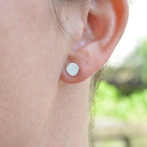Tiny Stud Earrings - Dainty Stud Earrings - Sterling Silver Stud Earrings - Silver Stud Earrings - Plain Studs - Silver Circle Studs